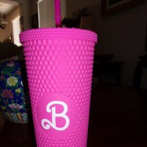 Barbie letter B Tumbler 24 oz Bright Pink new